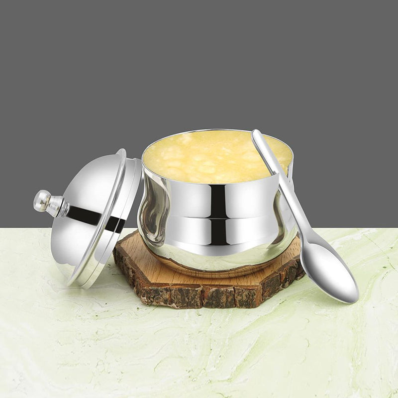 Mirror Stainless Steel Gheepot with Spoon - MIR0013 - 1