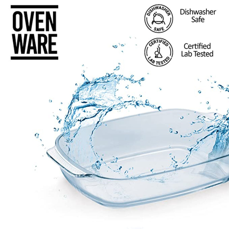 Treo Ovensafe Deep Rectangular Roaster Borosilicate Glass Dish - 5