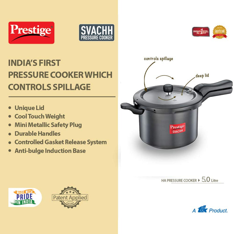 Prestige Svachh Hard Anodized Pressure Cooker - 12