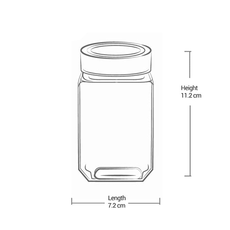 Treo Woody Cube 310 ML Storage Glass Jar - 7