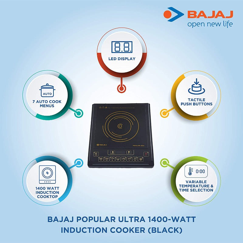Bajaj Popular Ultra 1400 Watts Induction Cooktop - 5