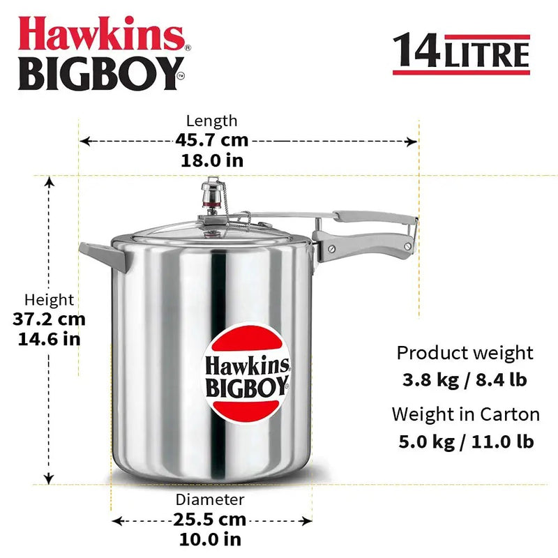 Hawkins Bigboy Aluminum Pressure Cookers - 4