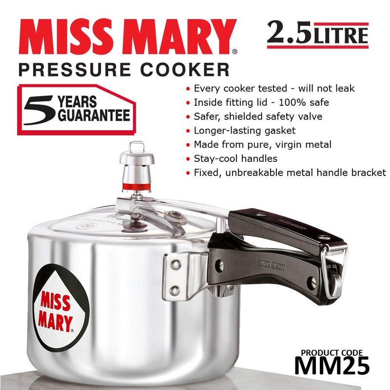 Hawkins Miss Mary Aluminum Pressure Cookers 2.5 L - 7