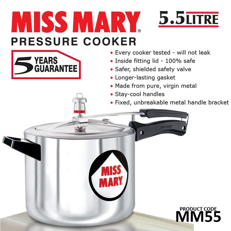Hawkins Miss Mary Aluminum Pressure Cookers 5.5 L - 20