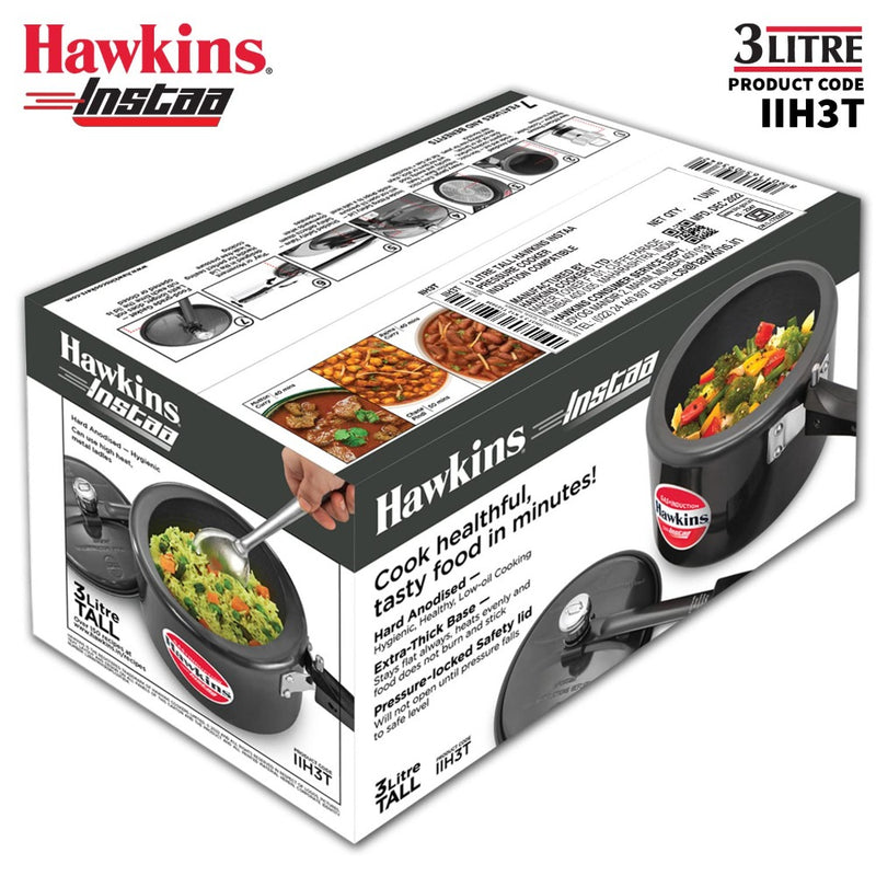 Hawkins Instaa 3 Litre Hard Anodised Pressure Cooker - 10