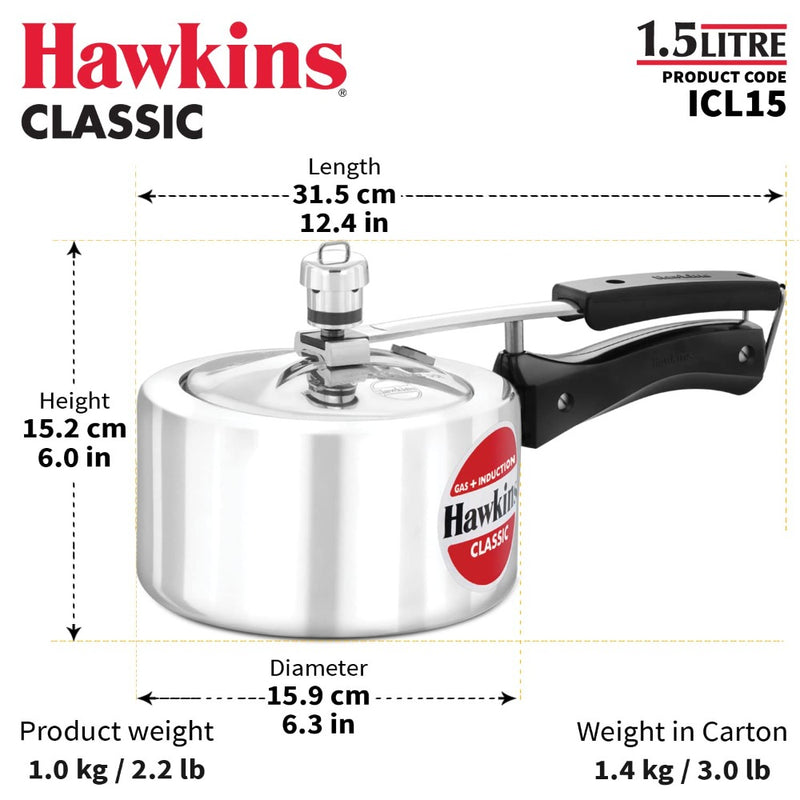 Hawkins Aluminium Classic Pressure Cooker - 4