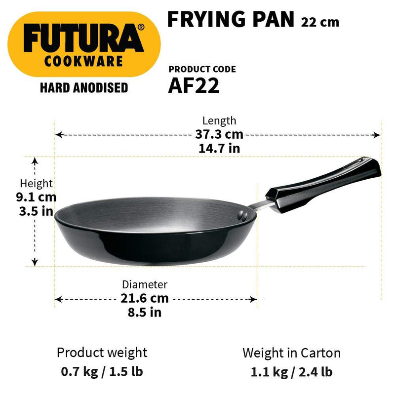 Hawkins Futura Hard Anodised Frying Pan Without Lid - 9