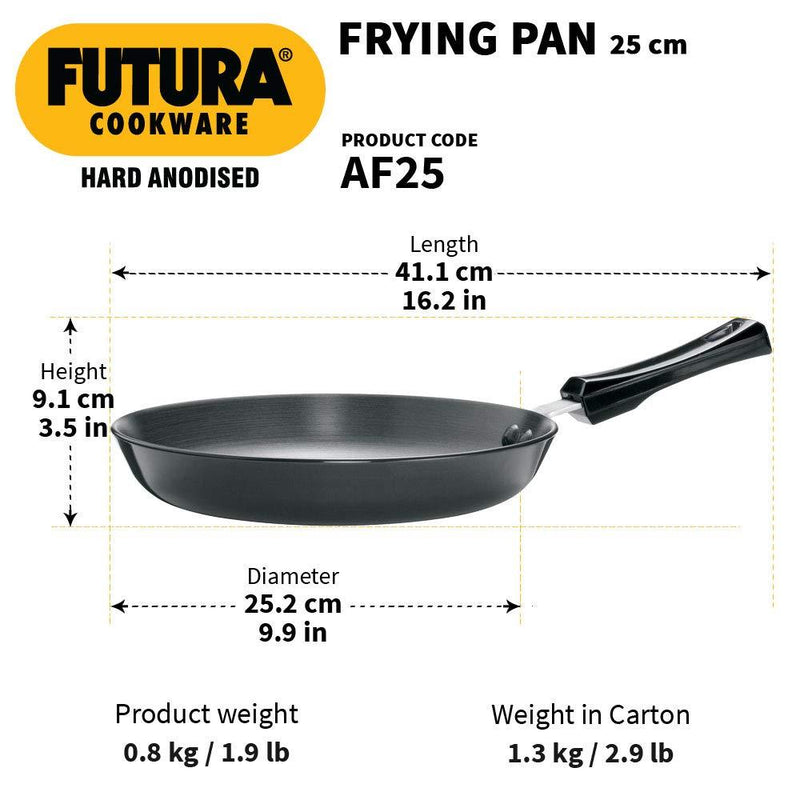 Hawkins Futura Hard Anodised Frying Pan Without Lid - 14