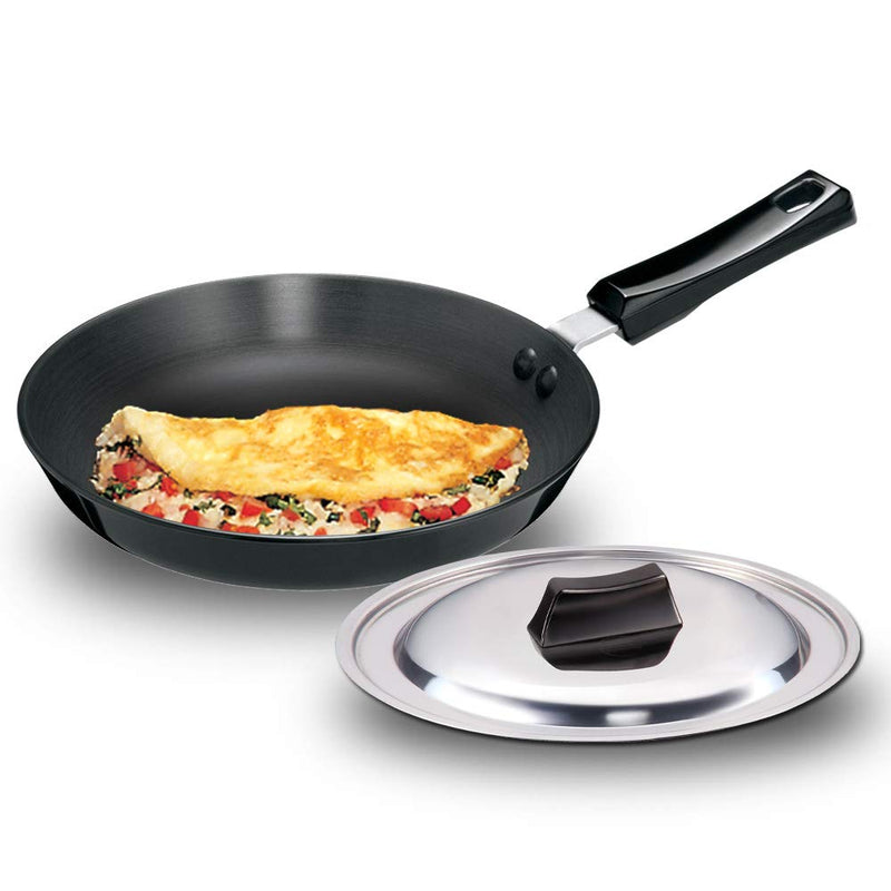Hawkins Futura Hard Anodised Frying Pan with Stainless Steel Lid 25 cm / 1.5 Litre -11