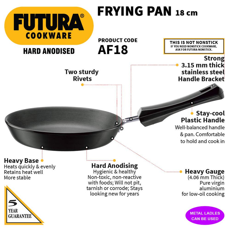 Hawkins Futura Hard Anodised Frying Pan Without Lid - 2