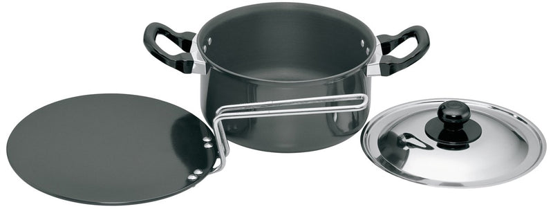 Hawkins Futura Hard Anodised Cookware Set 5, LS6 (Contains 2 Products and 1 SS lid)