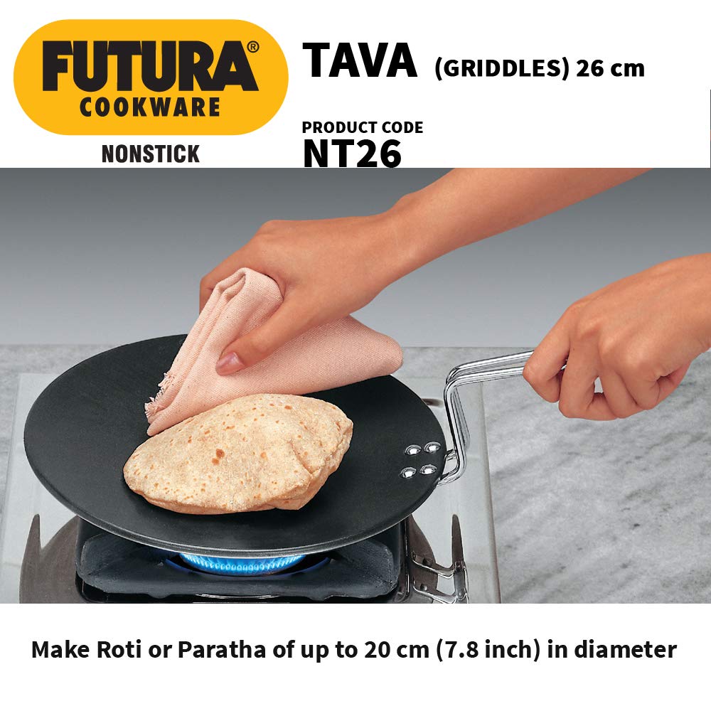 Hawkins Futura Nonstick Roti Tawa, Diameter 26cm, Thickness