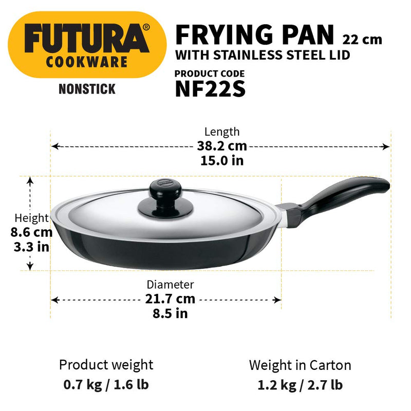Hawkins Futura Non-Stick Frying Pan with Steel Lid - 10