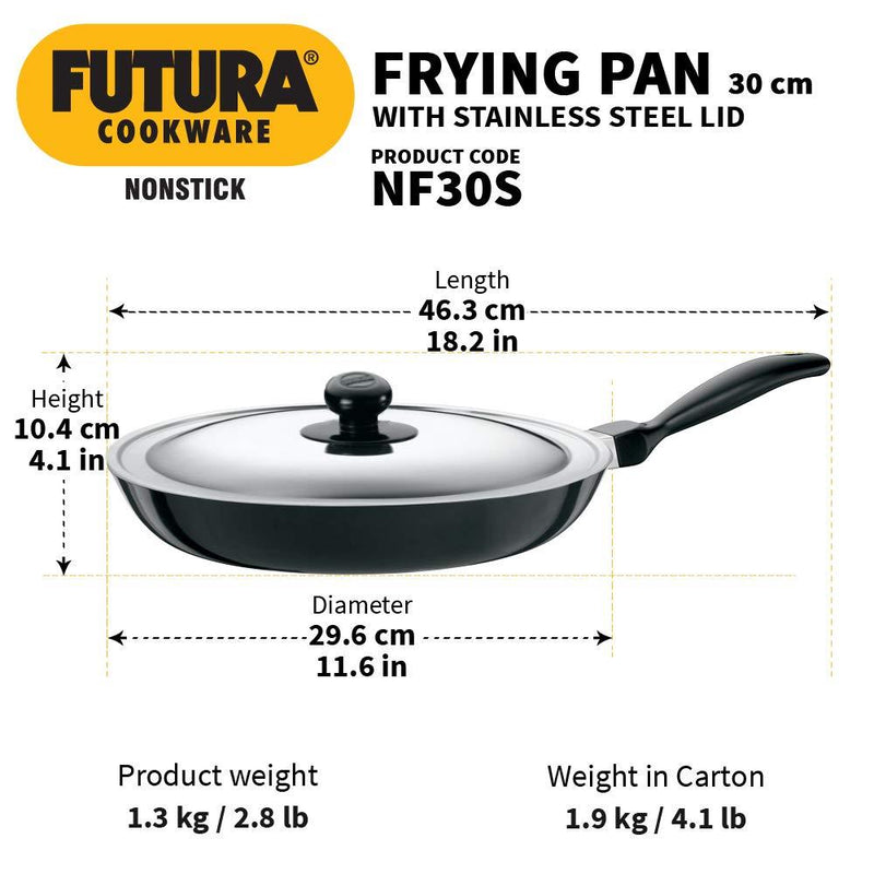 Hawkins Futura Non-Stick Frying Pan with Steel Lid - 18