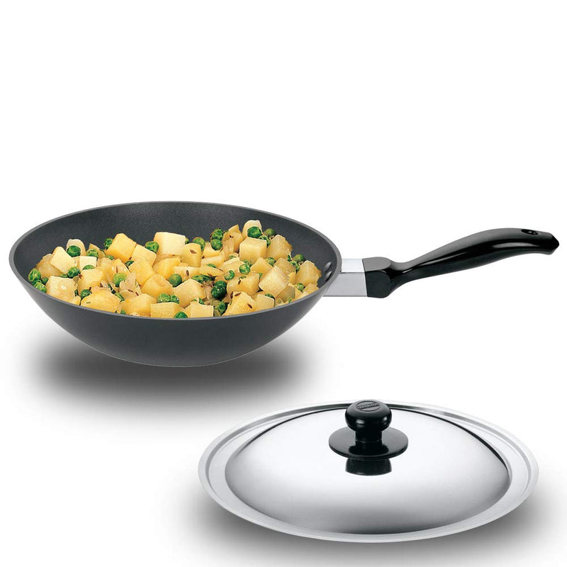 Hawkins Futura Non-Stick 2 Litre Deep-Fry Pan with Srainless Steel Lid - 1