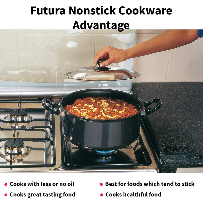 Hawkins Futura Non-Stick Stewpot with Glass Lid, 3 litres