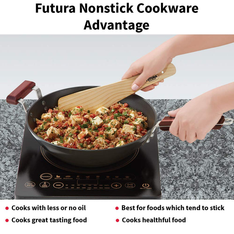 Hawkins Futura Nonstick 3 L Stir Fry Deep-Fry Pan with Stainless Steel Lid - 4