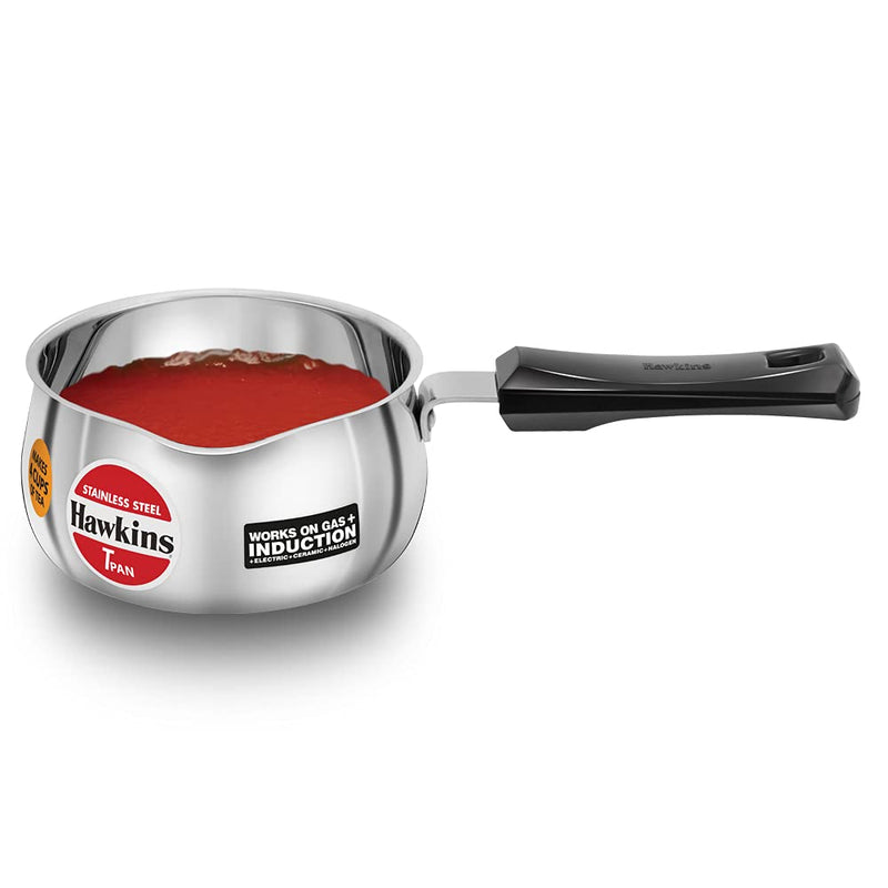 Hawkins Stainless Steel Induction Compatible TPan (Saucepan) - 1 Litre - Without Lid - 1