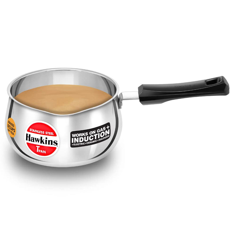 Hawkins Stainless Steel Induction Compatible TPan (Saucepan) - 2 Litre - Without Lid - 22