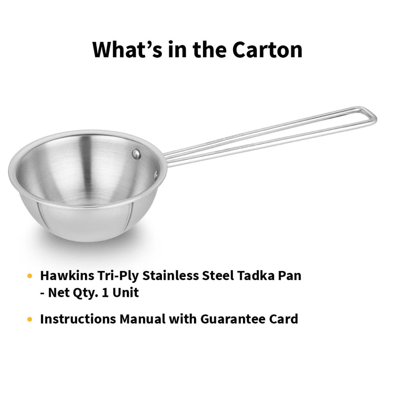 Hawkins Triply Stainless Steel 1.5 Cup Tadka Pan - 7