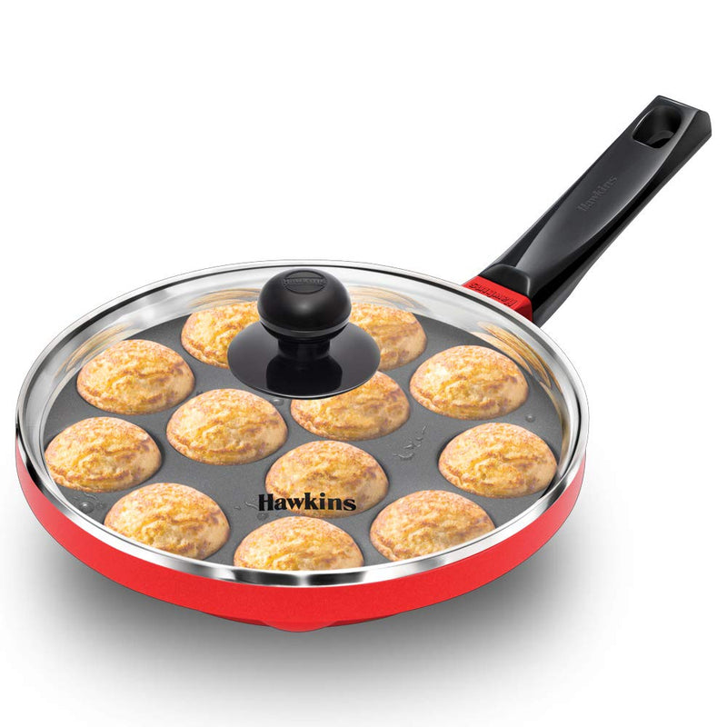 Hawkins Nonstick 22 cm Appe Pan with Glass Lid - 1