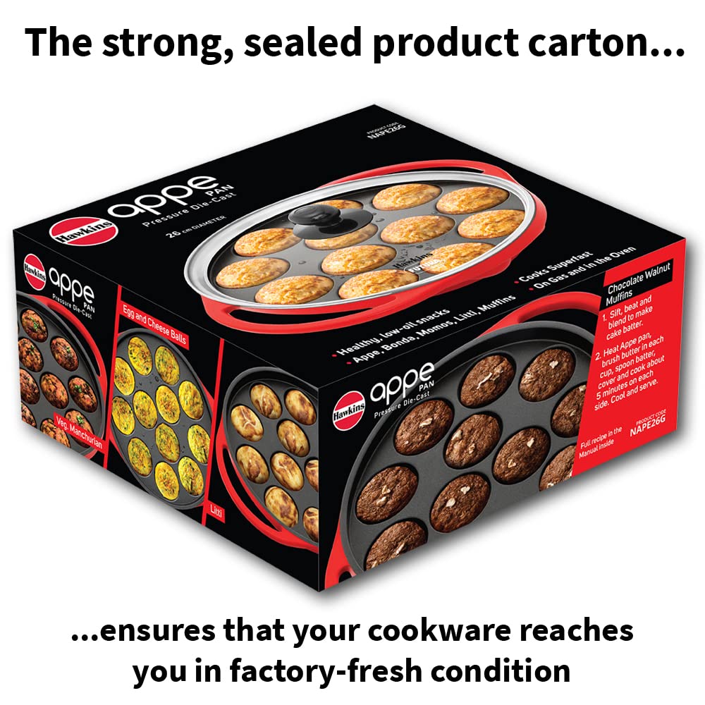 Hawkins Futura Non Stick 26 cm Appe Pan with Glass Lid - 7