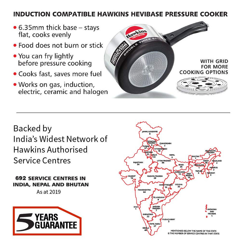 Hawkins Hevibase Aluminium Pressure Cookers  - 3
