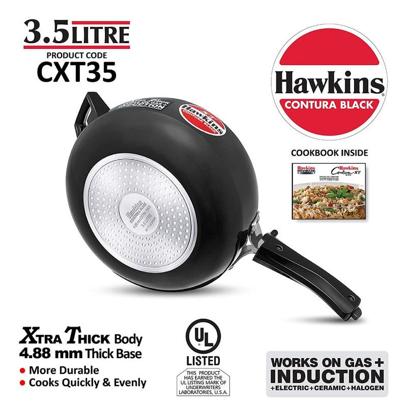 Hawkins Contura Hard Anodised XT (Xtra-Thick) Base 3.5 Litre Pressure Cookers - 9