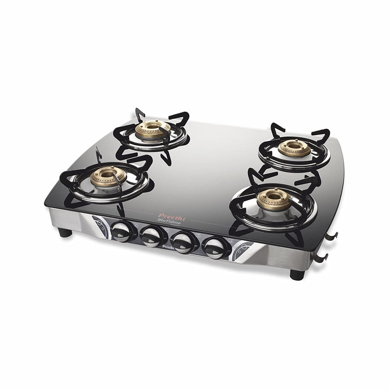 Preethi Blu Flame Jumbo Glass Top 4Burner Gas Stove