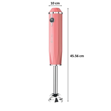 Bajaj Juvel 300 Watts Hand Blender with Prism Design and Silent DC Motor, Pink