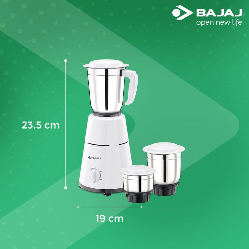 Bajaj GX1 500 Watt Mixer Grinder with 3 Jars - BJ410125 - 5