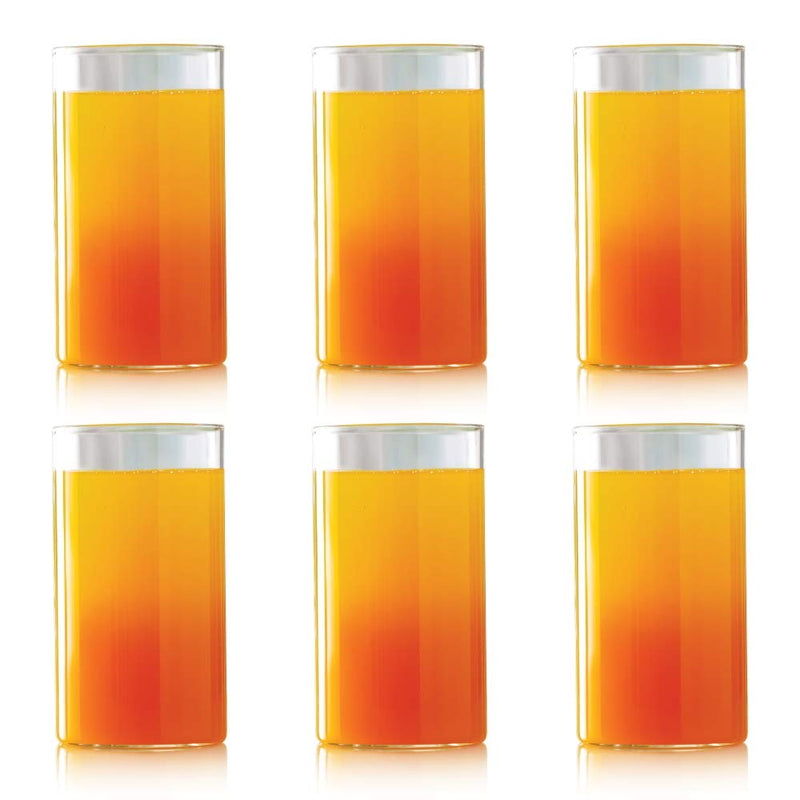 Borosil Vision Glass Set, 350 ml, Set of 6, Transparent