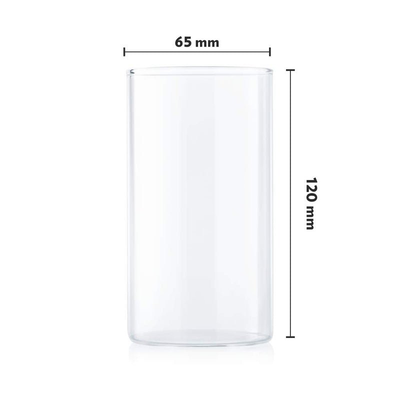 Borosil Vision Glass Set, 350 ml, Set of 6, Transparent