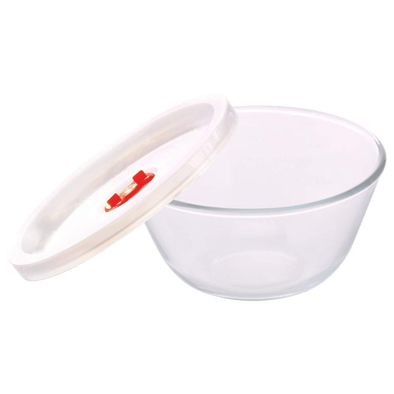Borosil - Glass Mixing Bowl with lid, 500 ml, Oven and Microwave Safe