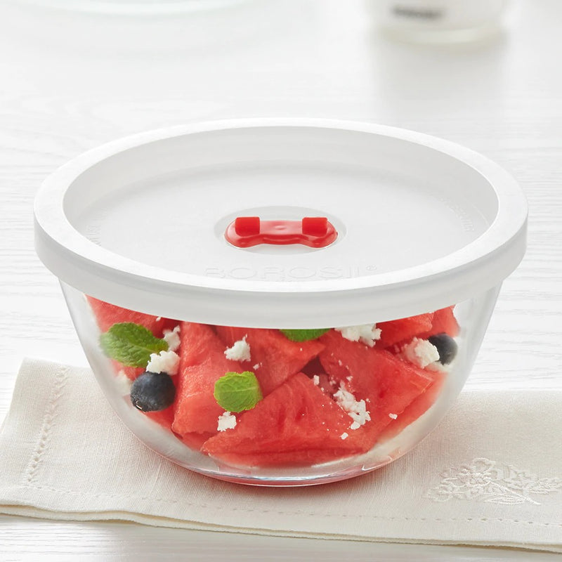 Borosil Glass 900 ML Mixing & Serving Bowl with Lid - 1