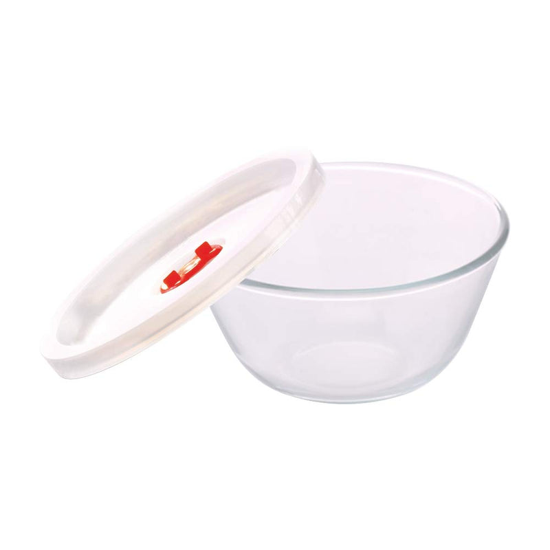 Borosil Glass 900 ML Mixing & Serving Bowl with Lid Oven & Microwave