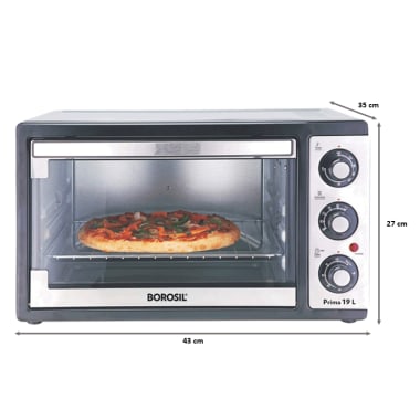 Borosil Prima 19 L OTG, with Convection, 1300 W, 5 Stage Heating Function