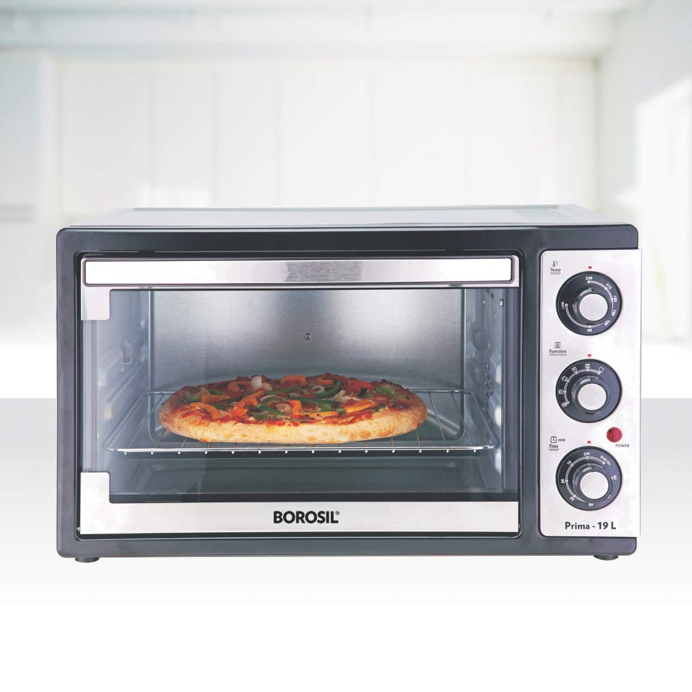 Borosil Prima 19 L OTG, with Convection, 1300 W, 5 Stage Heating Function