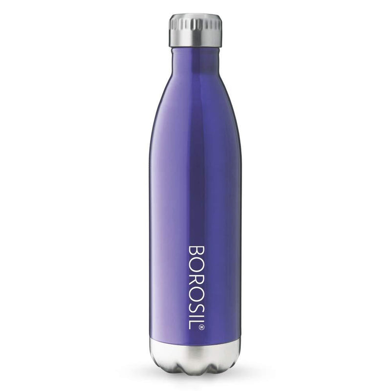 Borosil Hydra Stainless Steel Bolt Trans - Vacuum Insulated Flask Water Bottle