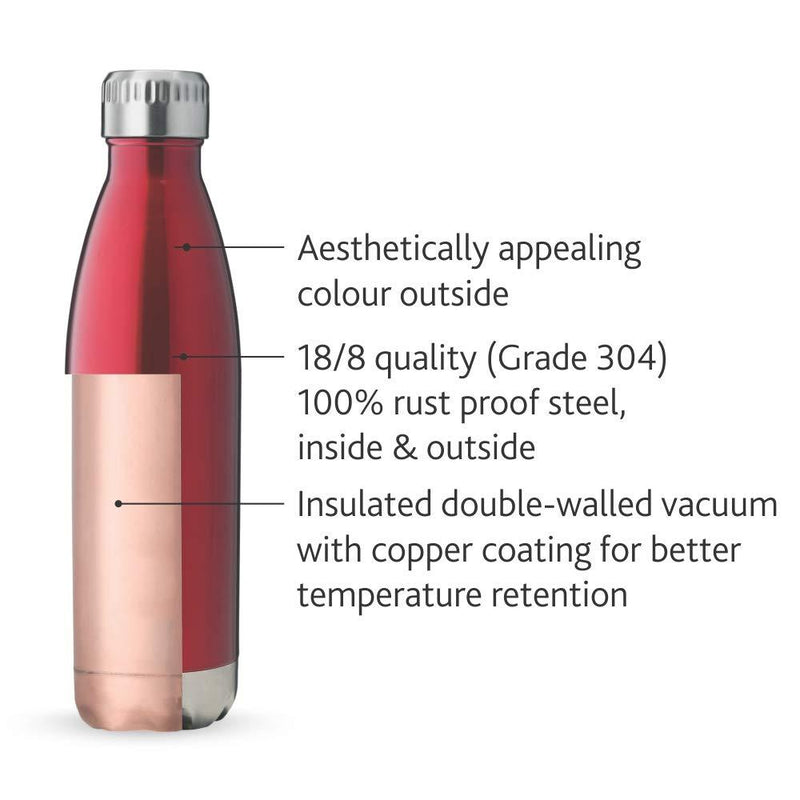 Borosil Hydra Stainless Steel Bolt Trans - Vacuum Insulated Bottle | 1 Pc