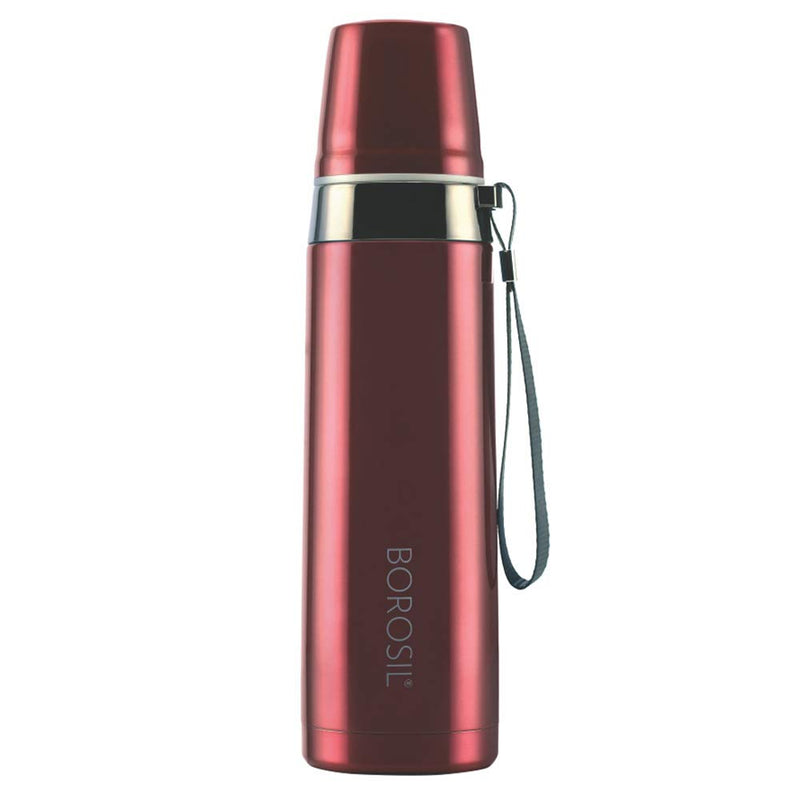 Borosil Stainless Steel Hydra Prism - Vacuum Insulated Flask Water Bottle, 650ML