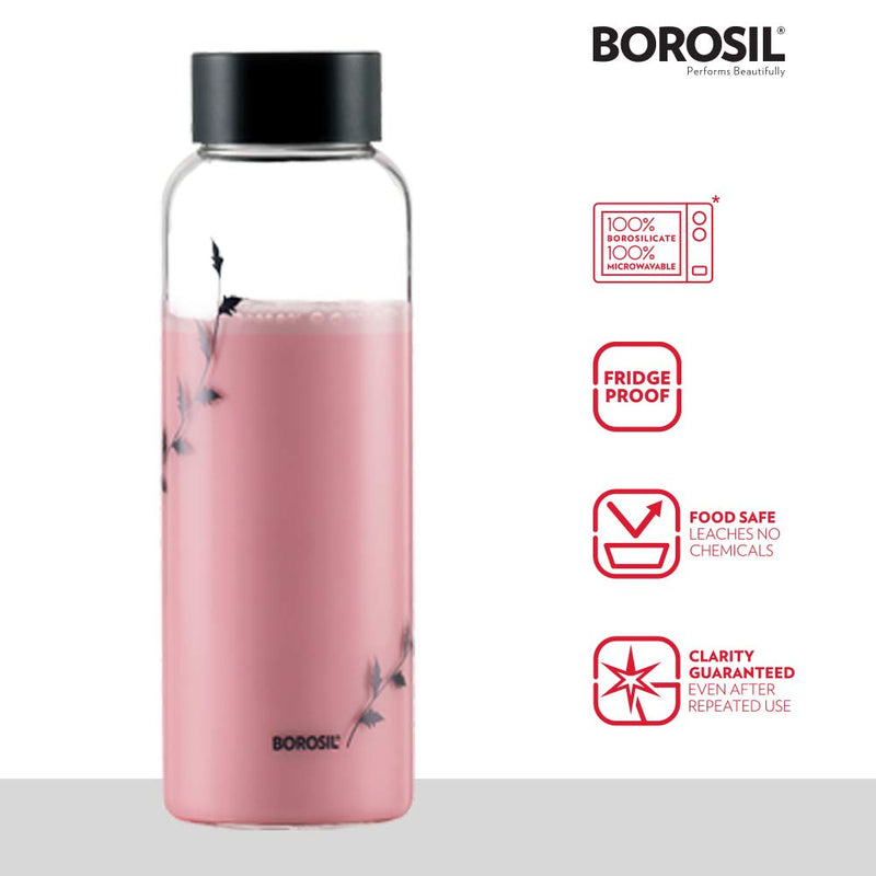 Borosil Puro Crysto D’Sign 1 Litre Glass Bottle - 3