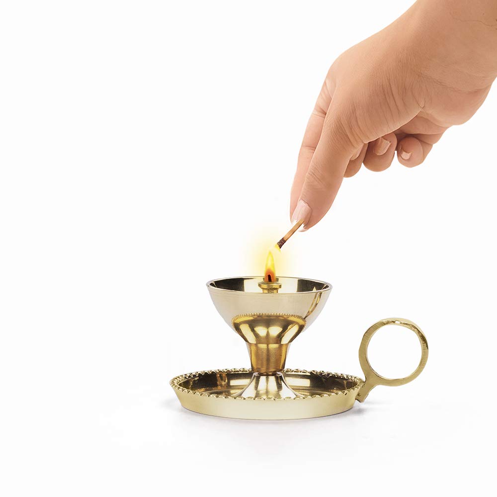 5 Small Akhand Diya in Brass with Glass Cover Exotic India Art 5 Small Akhand Diya in Brass with Glass Cover Exotic India Art