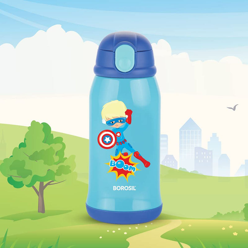 Borosil Hydra Superhero Vacuum Insulated Water Bottle for Kids - 1