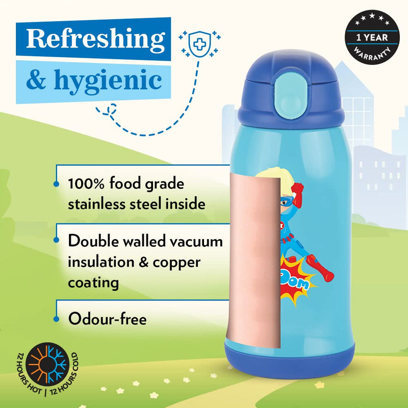 Borosil Hydra Superhero Vacuum Insulated Water Bottle for Kids - 4