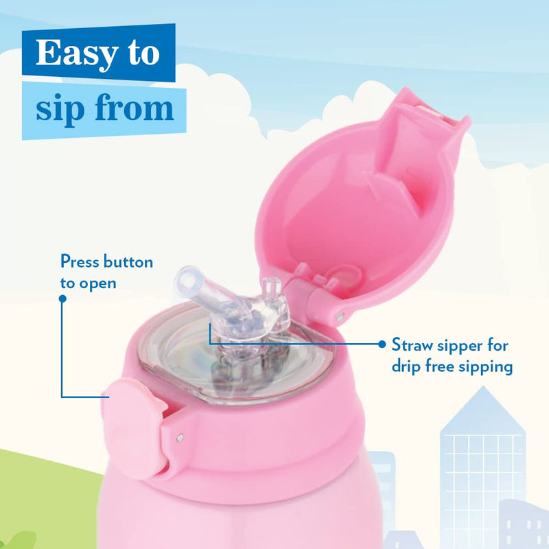 Borosil Hydra Princess Vacuum Insulated Water Bottle for Kids - 6