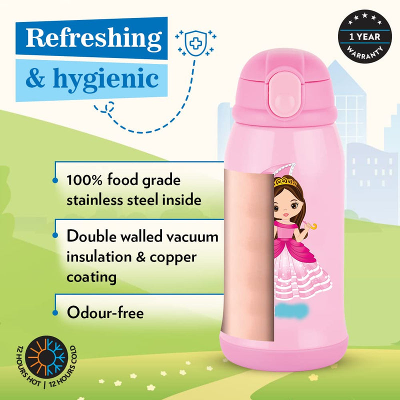 Borosil Hydra Princess Vacuum Insulated Water Bottle for Kids - 5