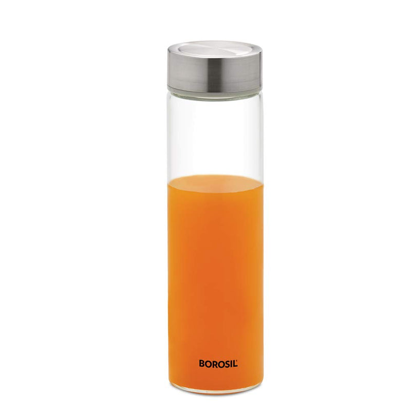 Jarra De Vidrio Con Tapa De Acero Inoxidable - Capacidad 1 Litro, Sistema Antigoteo, Ideal Para Agua, Limonada O Infusiones Frías