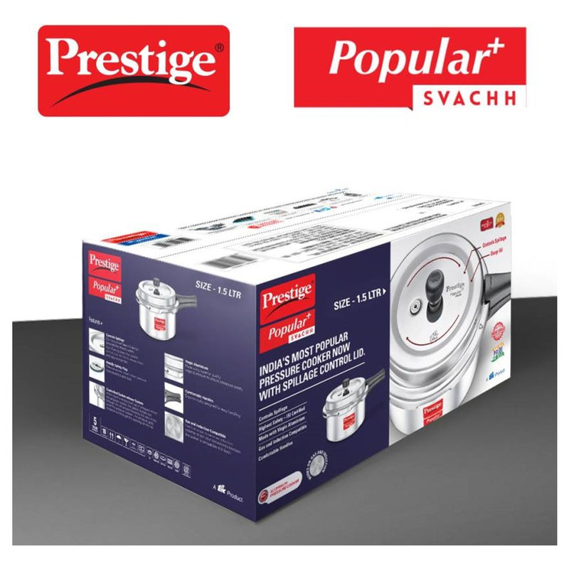 Prestige Popular Plus Svachh Outer Lid Aluminium Pressure Cooker - 10168 - 4