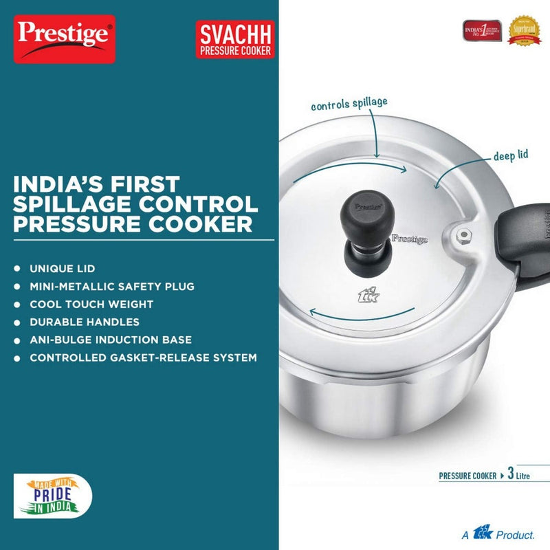 Prestige Svachh Aluminum Outer Lid Pressure Cooker - 10725 - 4